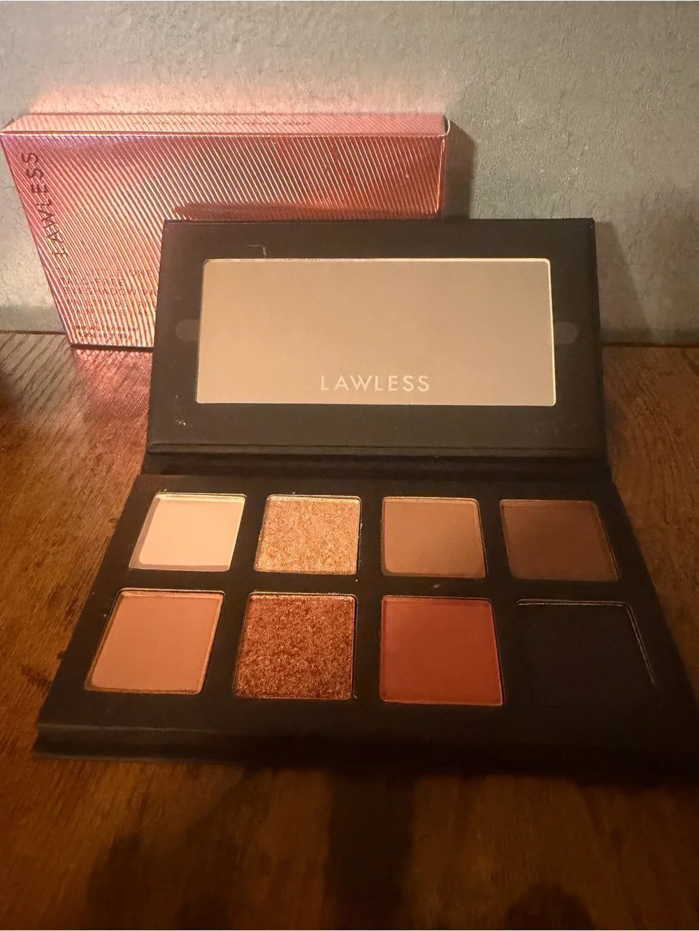LAWLESS Warm Peach, Coral, Bronze & Black Eyeshadow Palette-New in Box